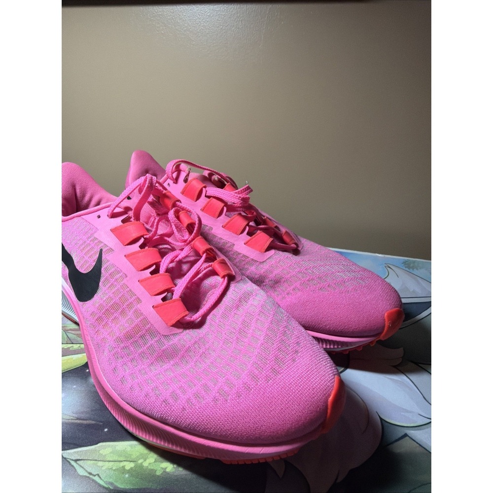 Nike Air Zoom Pegasus 37 Womens size 11 Running Shoes Pink Orange - Picture 3 of 15